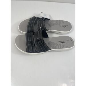 Clarks Breeze Piper Shoes Women's Size 10 Black Cloudsteppers Slide Sandals New